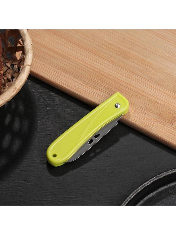 Нож кухонный складной, 7 см, цвет МИКС