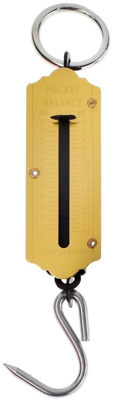 Безмен Luazon, механический, до 12 кг, цена деления 500 г, жёлтый