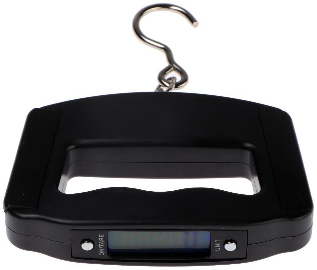 Весы-безмен LuazON LV-506, электронный, до 50 кг, точность до 10 г, подсветка, чёрный