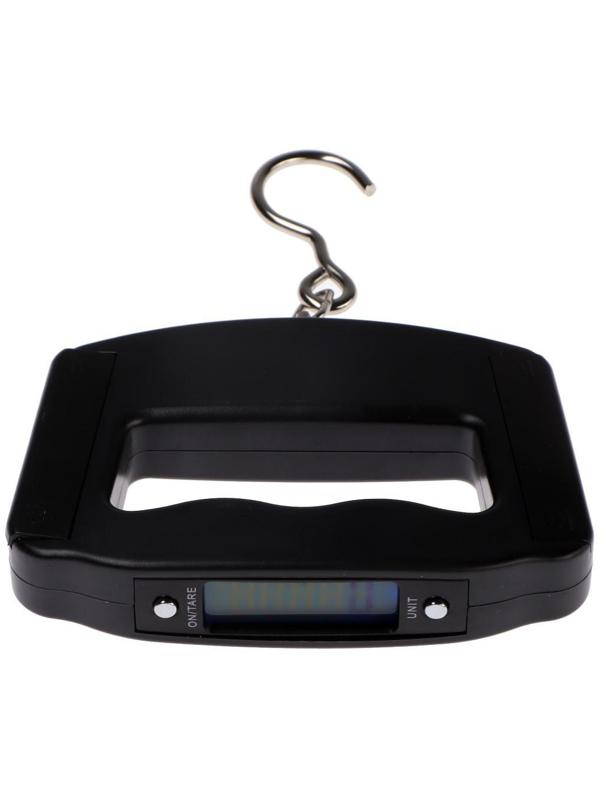 Весы-безмен LuazON LV-506, электронный, до 50 кг, точность до 10 г, подсветка, чёрный