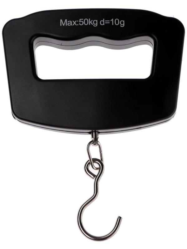 Весы-безмен LuazON LV-506, электронный, до 50 кг, точность до 10 г, подсветка, чёрный