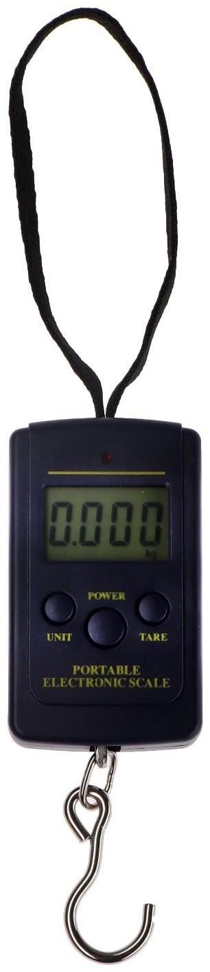 Весы-безмен Luazon LV-403, электронный, до 40 кг, точность до 10 г, подсветка, тёмно-синий