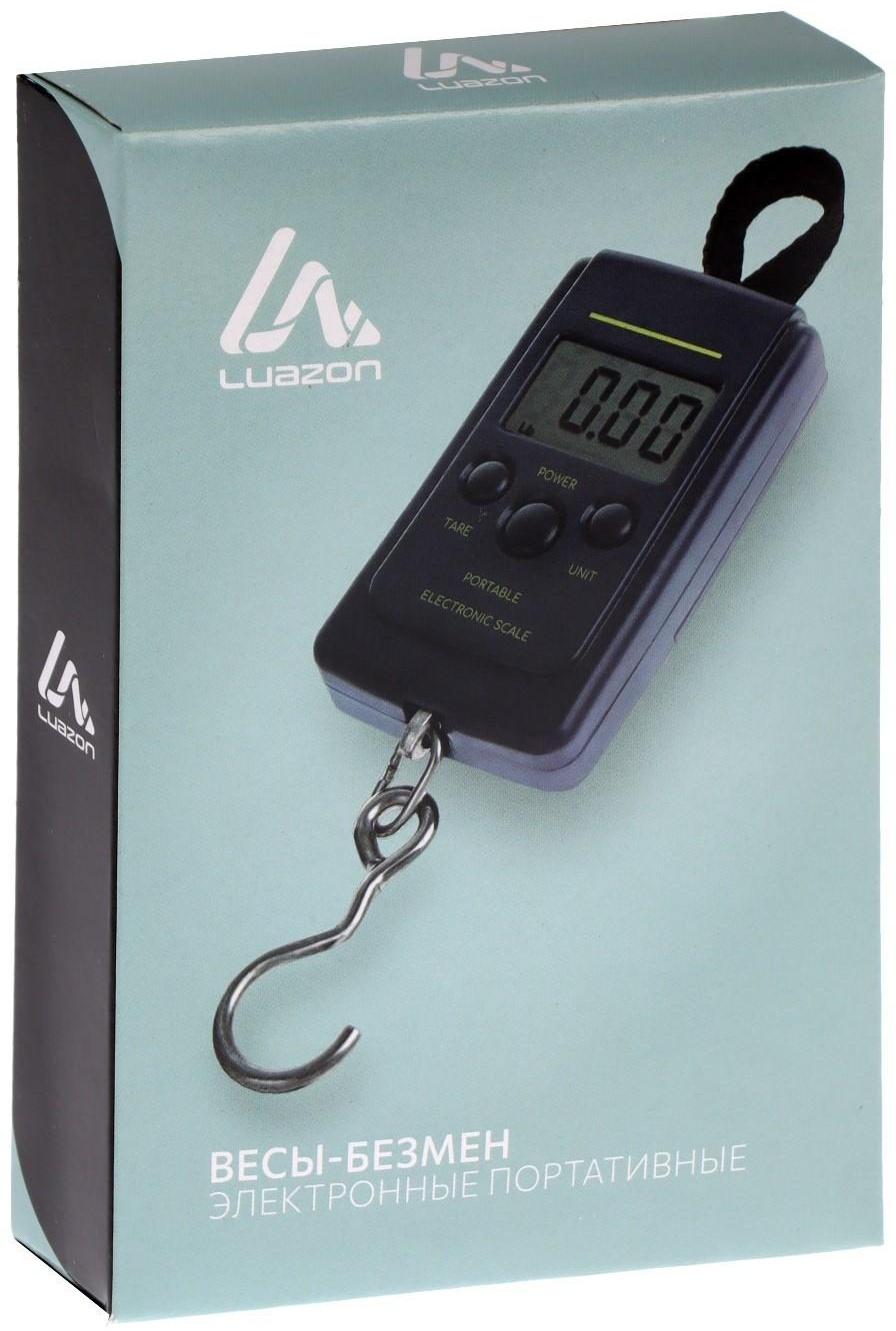 Весы-безмен Luazon LV-403, электронный, до 40 кг, точность до 10 г, подсветка, тёмно-синий