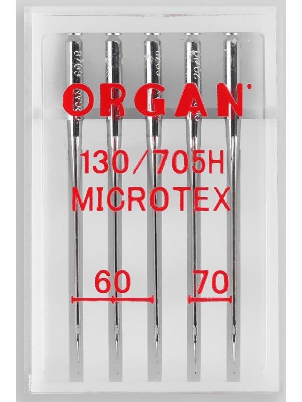 Иглы для бытовых швейных машин, микротекс, №60-70, 5 шт