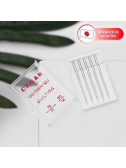 Иглы для бытовых швейных машин, для квилтинга, №75-90, 5 шт