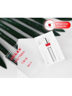 Игла для бытовых швейных машин, двойная, №80/4