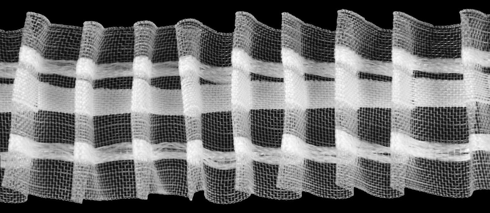 Шторная лента, 4 см, 10 ± 1 м, цвет белый