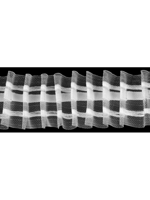 Шторная лента, 4 см, 10 ± 1 м, цвет белый