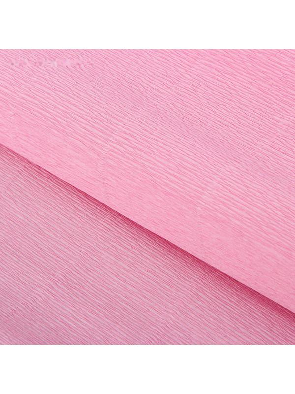 Бумага для упаковок и поделок, гофрированная, розовая, однотонная, двусторонняя, рулон 1 шт., 0,5 х 2,5 м