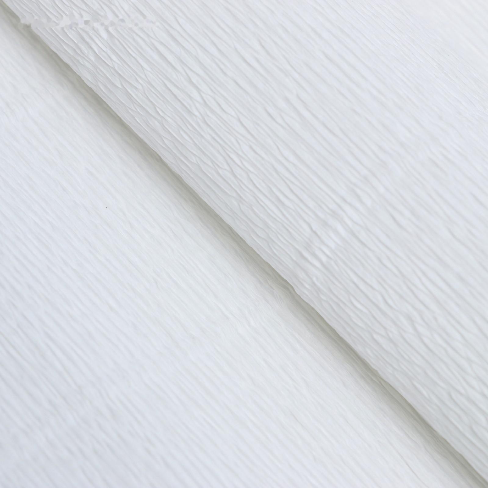 Бумага для упаковки и поделок, гофрированная, белоснежная, однотонная, двусторонняя, рулон 1шт., 0,5 х 2,5 м