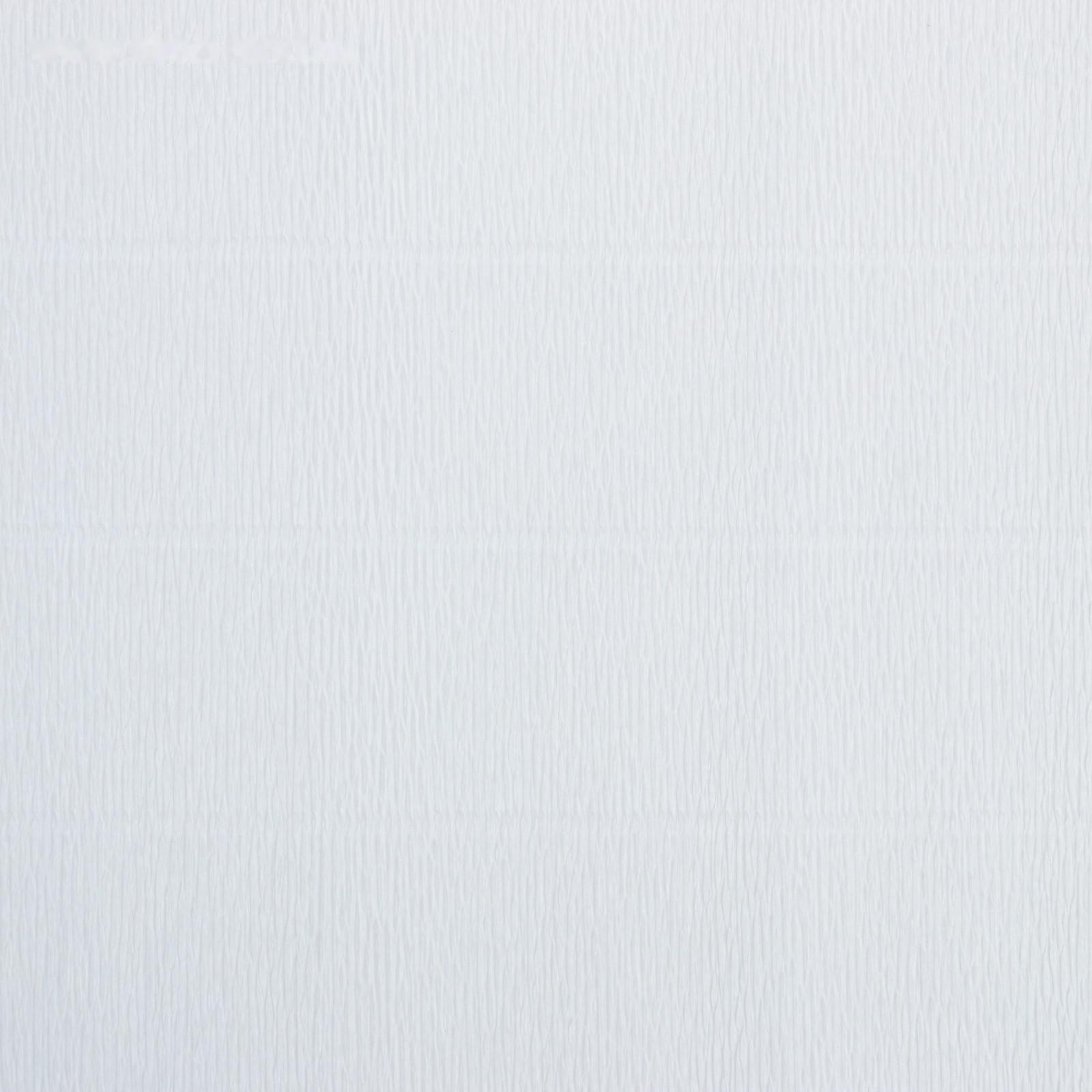 Бумага для упаковки и поделок, гофрированная, белоснежная, однотонная, двусторонняя, рулон 1шт., 0,5 х 2,5 м