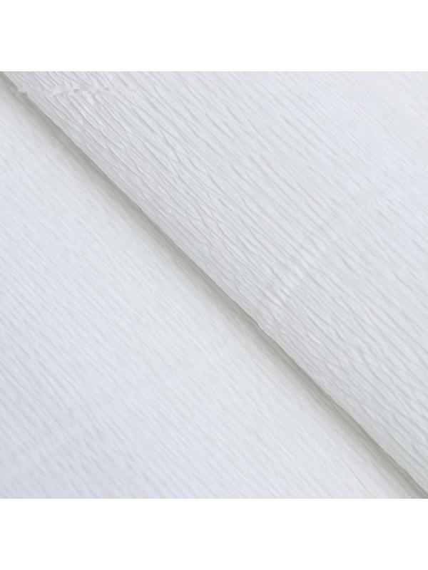 Бумага для упаковки и поделок, гофрированная, белоснежная, однотонная, двусторонняя, рулон 1шт., 0,5 х 2,5 м