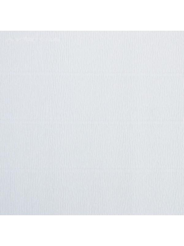 Бумага для упаковки и поделок, гофрированная, белоснежная, однотонная, двусторонняя, рулон 1шт., 0,5 х 2,5 м