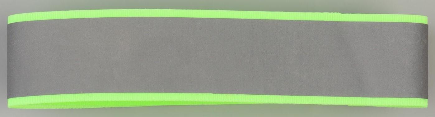 Повязка нарукавная светоотражающая, 41 см × 3 см, цвет ярко-салатовый
