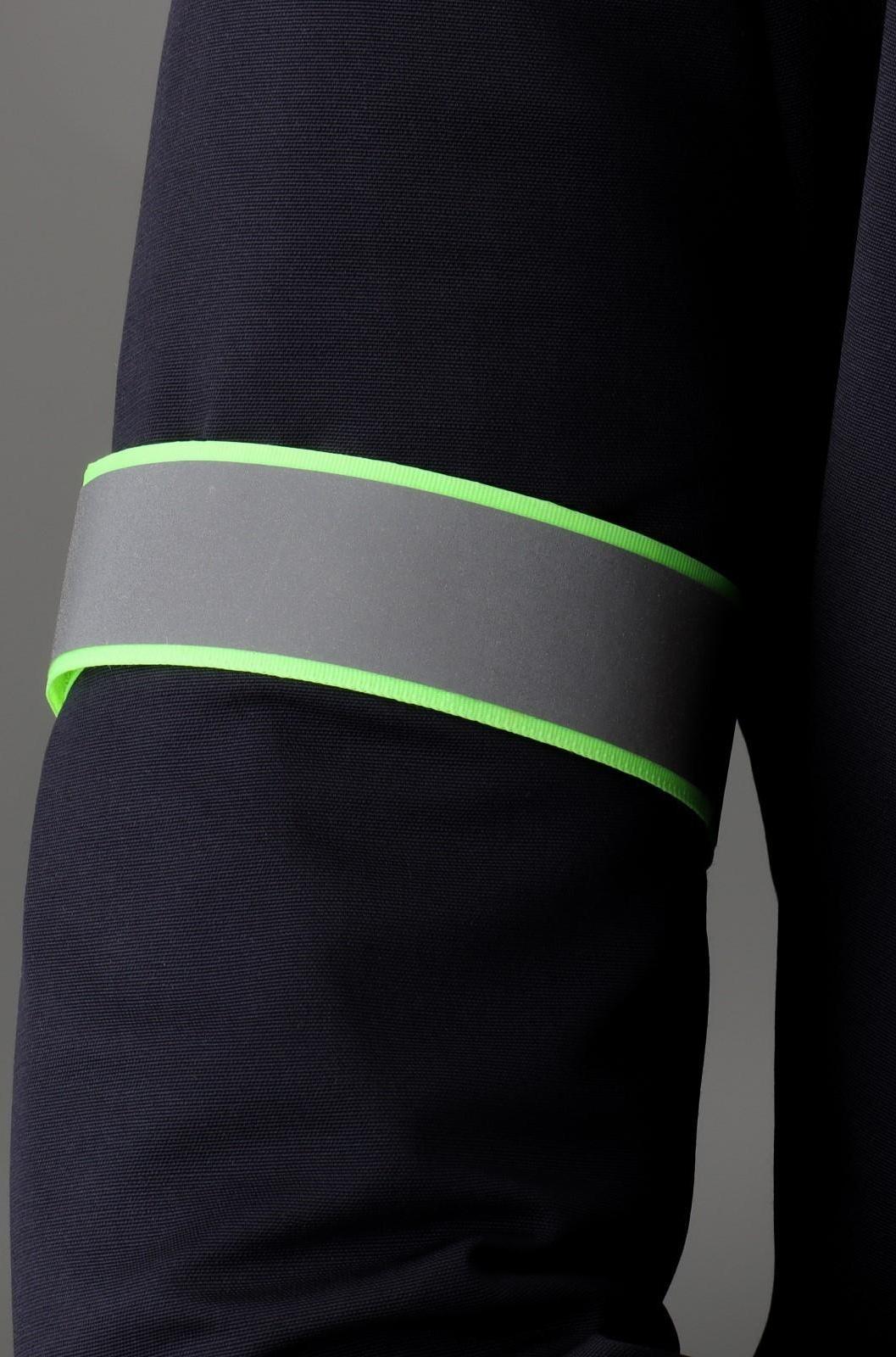 Повязка нарукавная светоотражающая, 41 см × 3 см, цвет ярко-салатовый