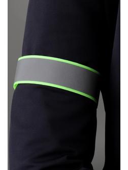 Повязка нарукавная светоотражающая, 41 см × 3 см, цвет ярко-салатовый