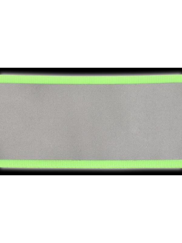 Повязка нарукавная светоотражающая, 41 см × 3 см, цвет ярко-салатовый