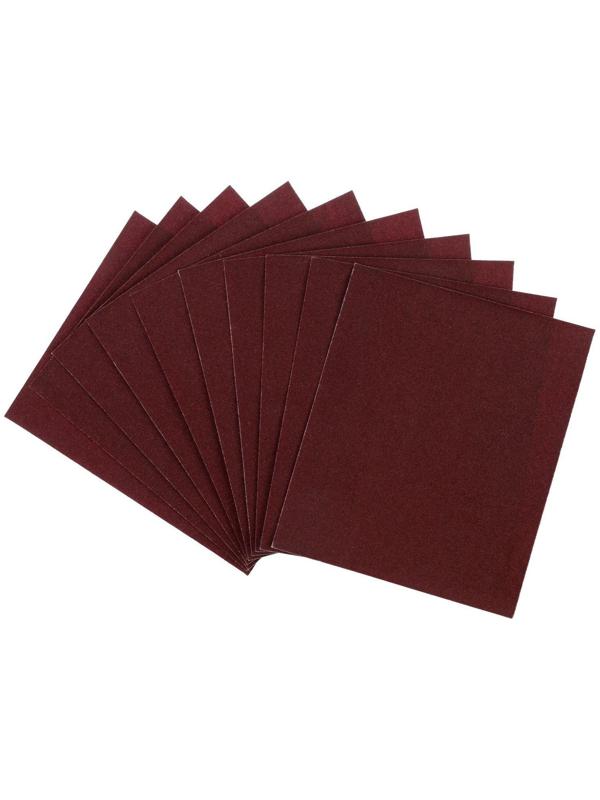 Шкурка шлифовальная в листах ТУНДРА, на тканевой основе водостойкая, 230 х 280, Р100, 10 шт.