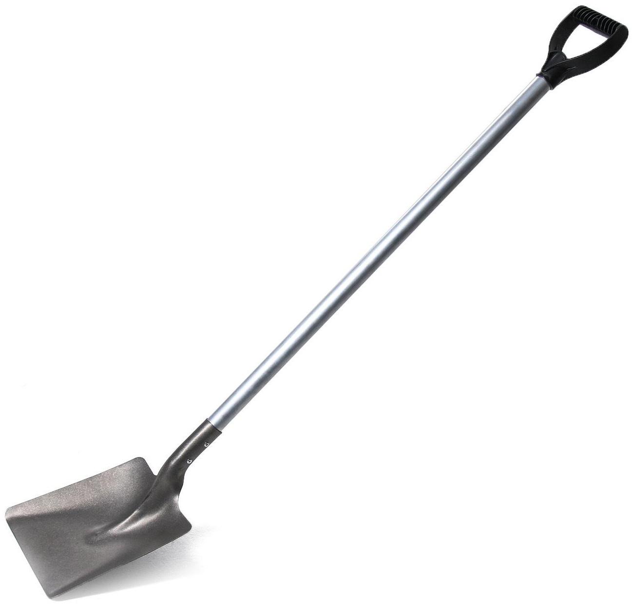 Лопата совковая, титановая, L = 125 см, алюминиевый черенок, с ручкой