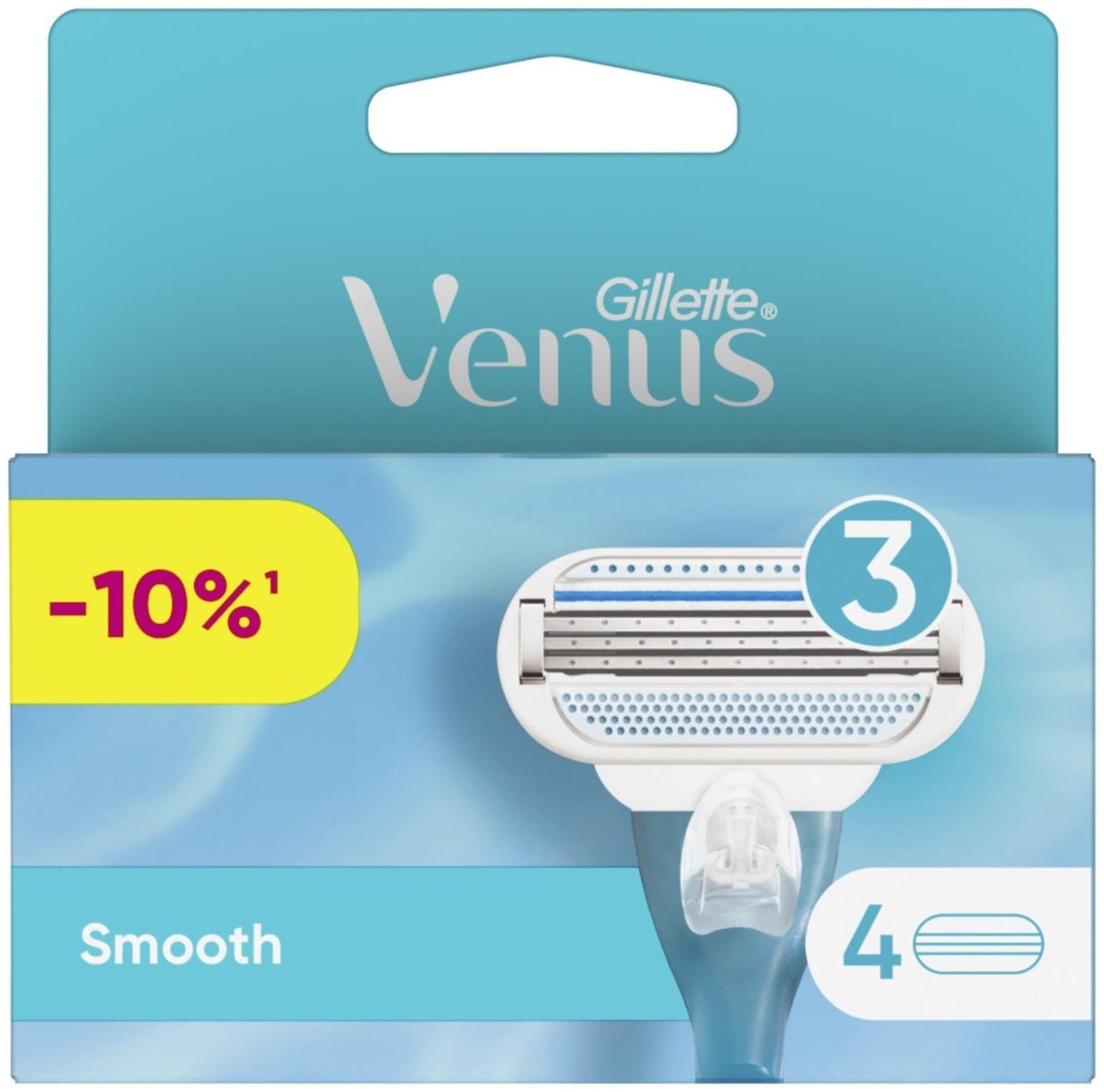 Сменные кассеты Gillette Venus, 3 лезвия, 4 шт