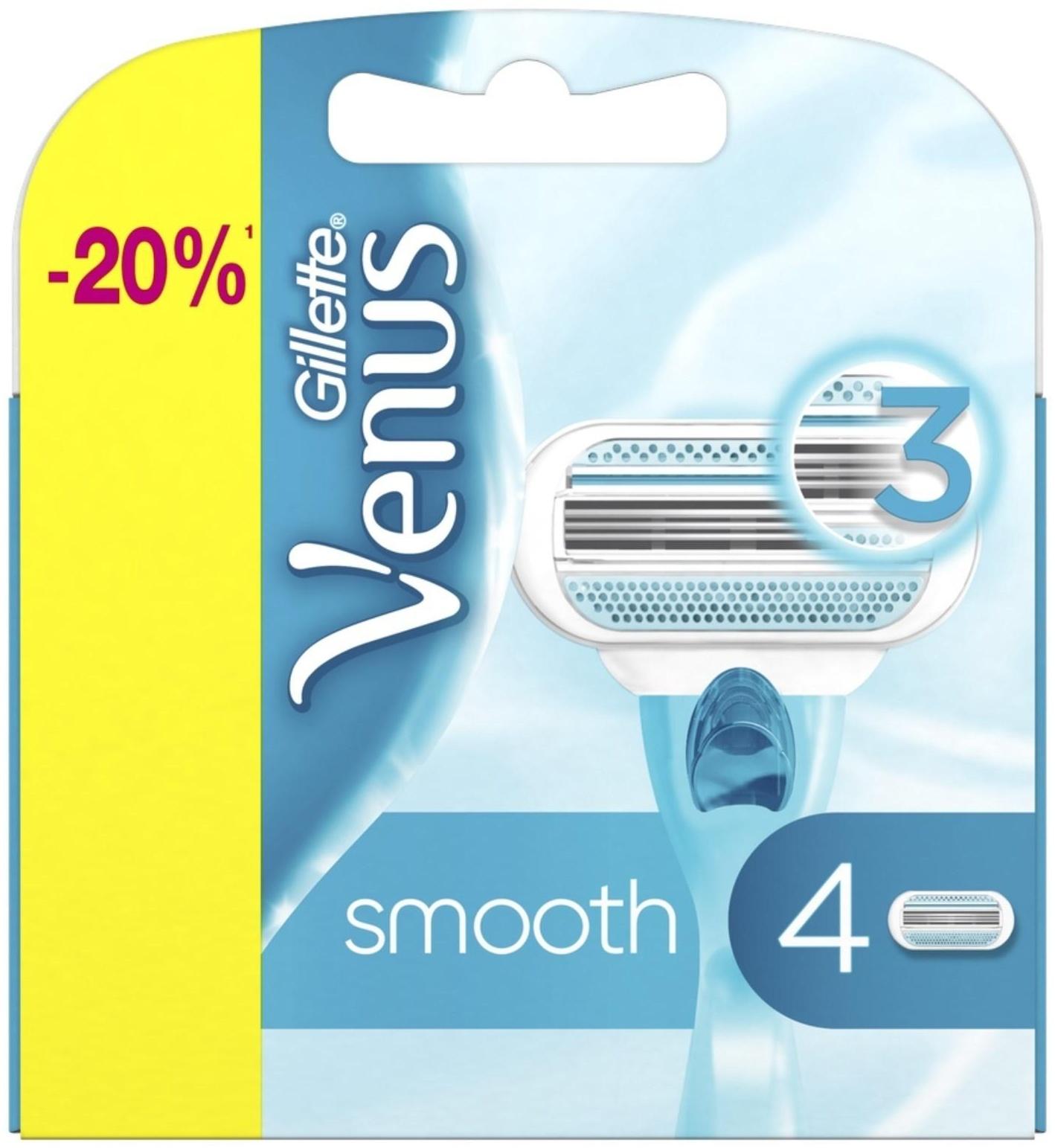 Сменные кассеты Gillette Venus, 3 лезвия, 4 шт