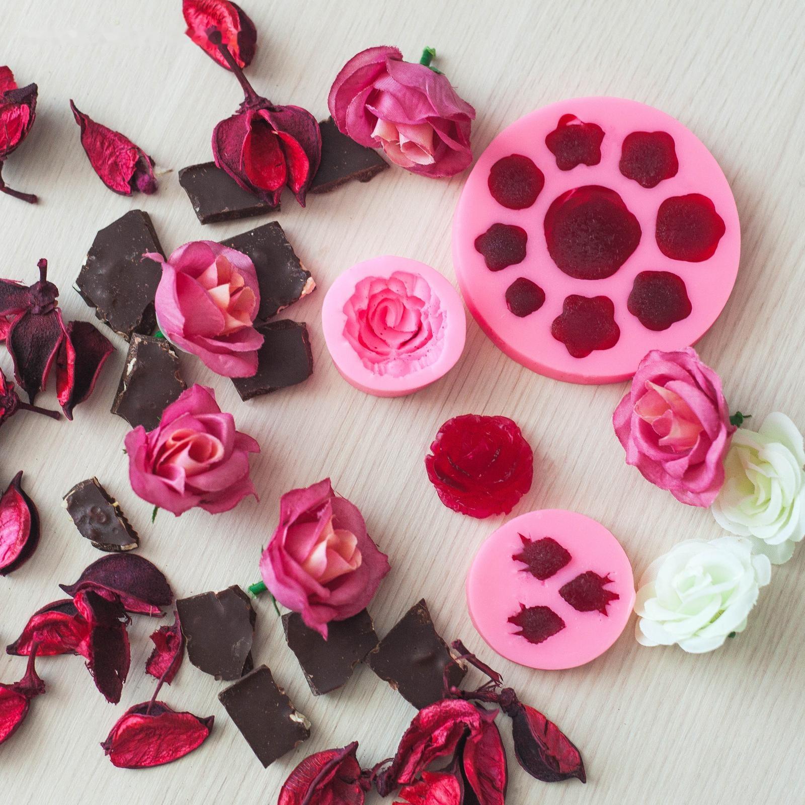 Молд «Клубника», 5,5×5,5 см, ячейка 1,1×1,8 см, цвет МИКС