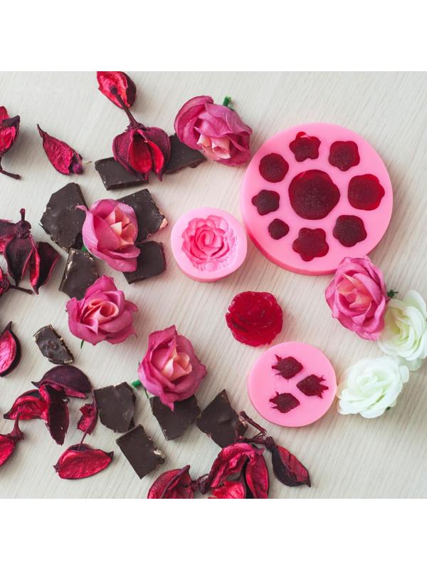 Молд «Клубника», 5,5×5,5 см, ячейка 1,1×1,8 см, цвет МИКС