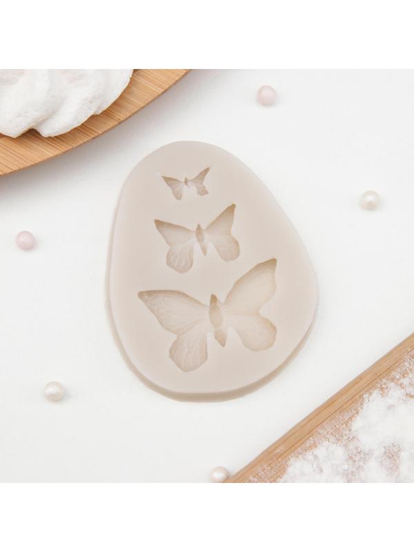 Молд «Бабочки», 7,5×6×1 см, цвет МИКС
