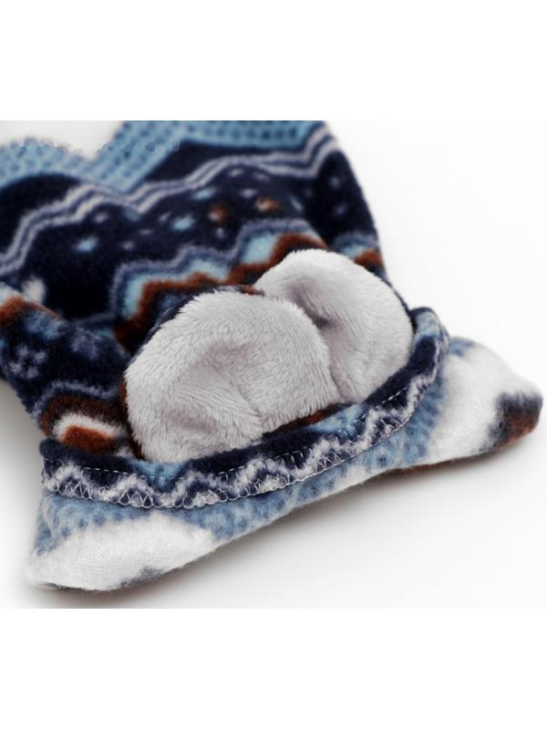 Шапка-капор зимняя для собак, XS-S, микс