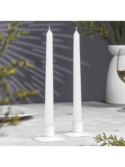 Набор свечей античных, 2,2х 25 см, 2 штуки, белый