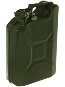 Канистра для бензина 10 л, металлическая, с стопорным шплинтом
