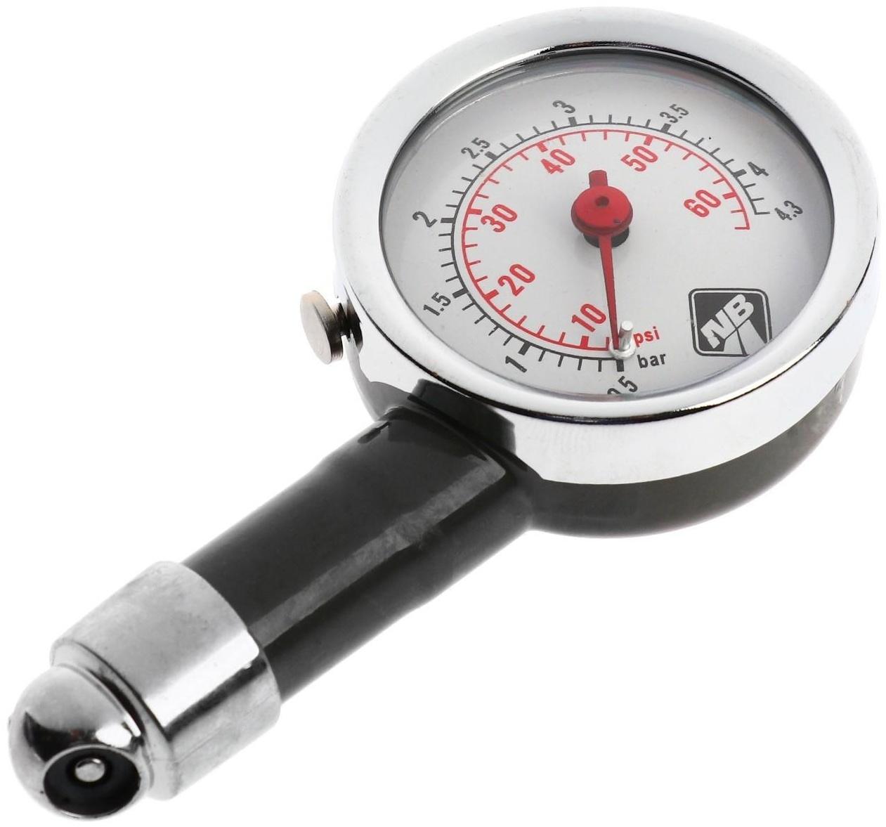Манометр, металлический Nova Bright, в пластиковом футляре, до 6 атм