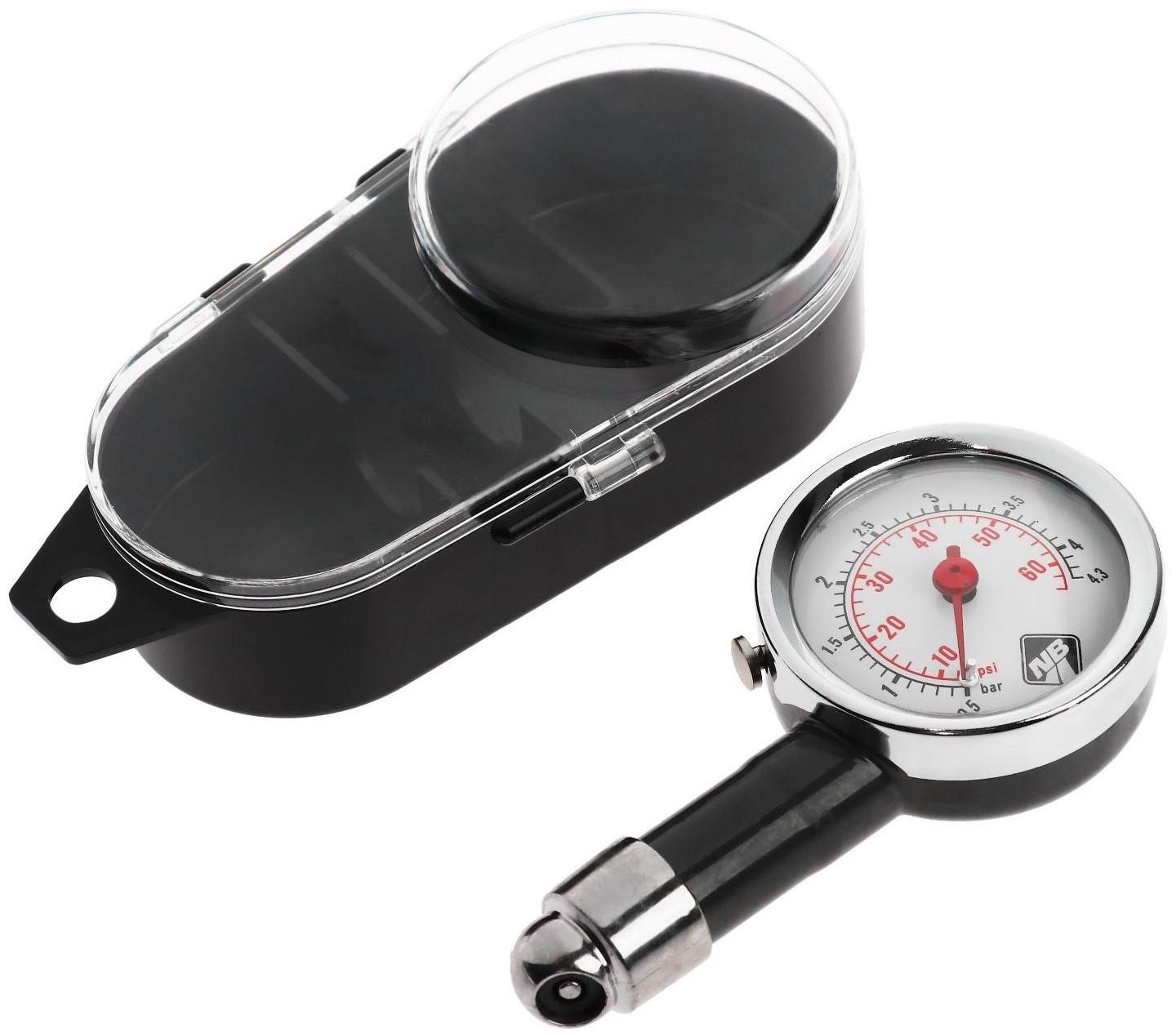 Манометр, металлический Nova Bright, в пластиковом футляре, до 6 атм