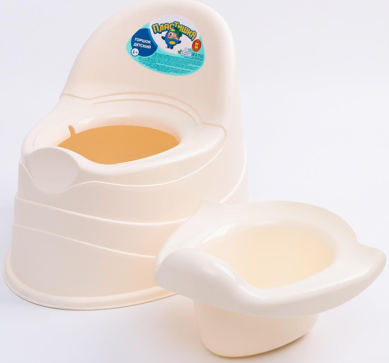 Горшок детский, съёмная чаша, цвет бежевый