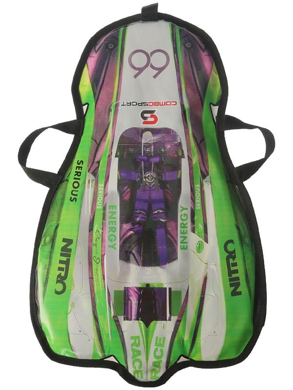 Санки-ледянки «Машинка № 7», размер 66 х 41 см, цвет зелёный