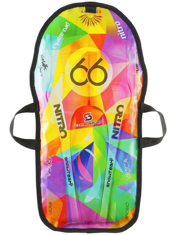 Санки-ледянки «Машинка №9», размер 67 х 35 см, цвета микс