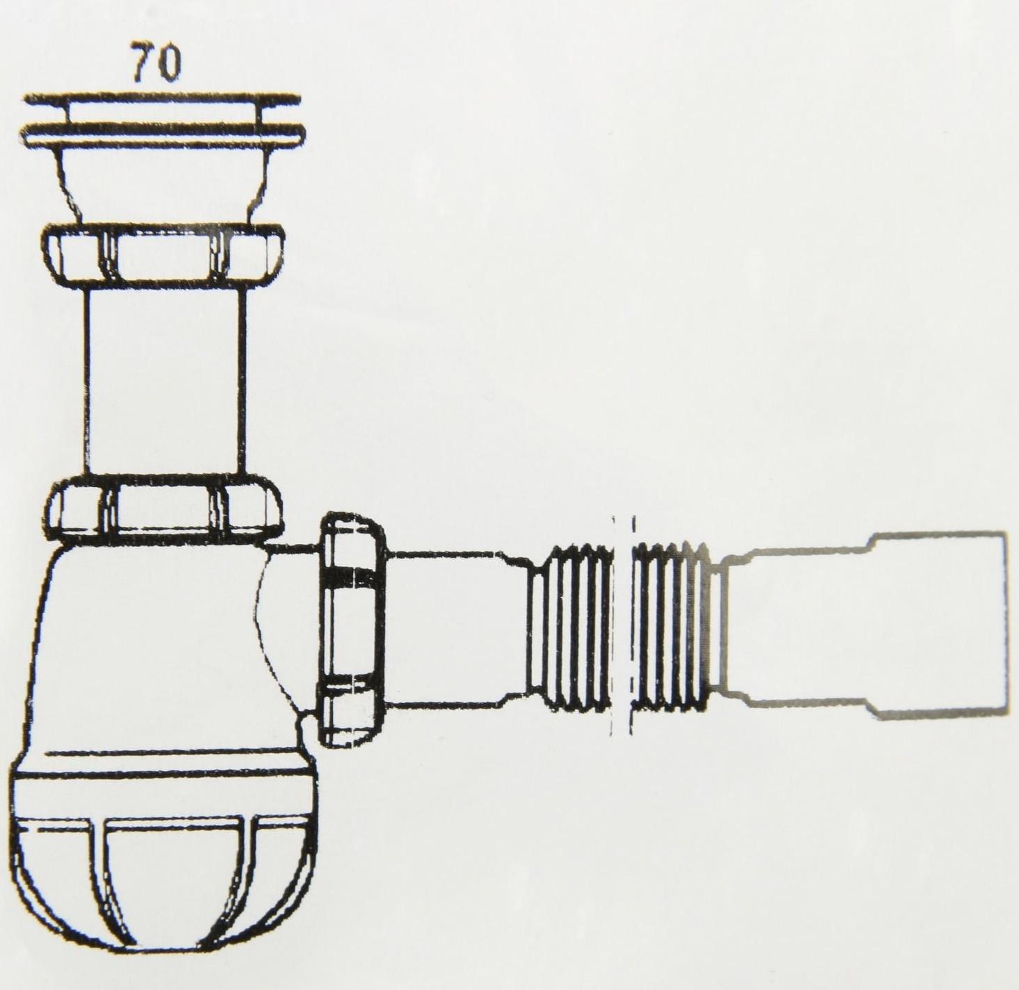 Сифон для мойки Aquant, 1 1/2