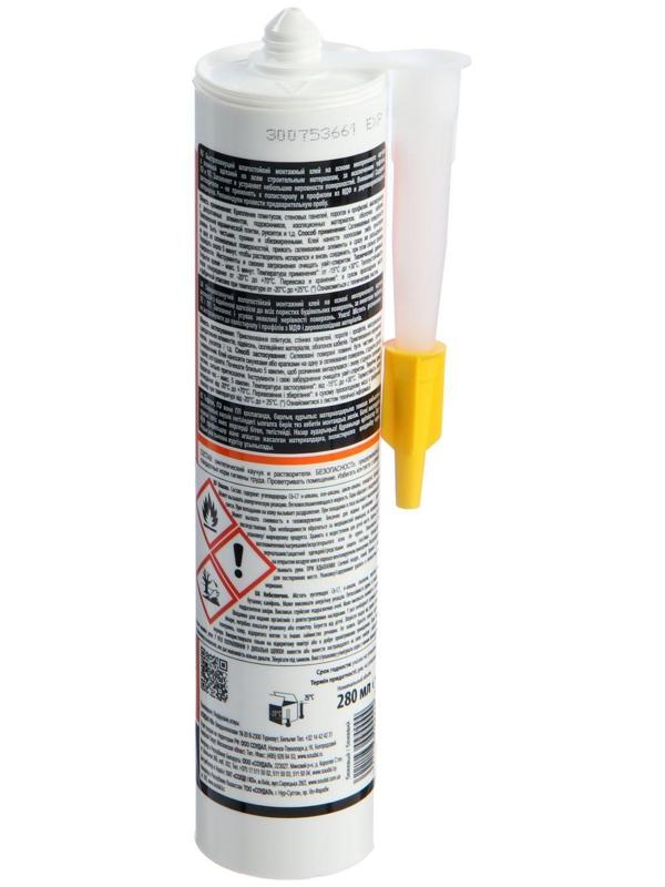 Клей Soudal 48А, каучуковый, для стеновых панелей, 280 мл, бежевый