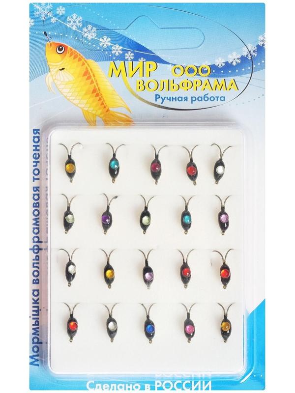 Мормышка «Мир вольфрама», коза с коронкой со стразой, d-3 мм