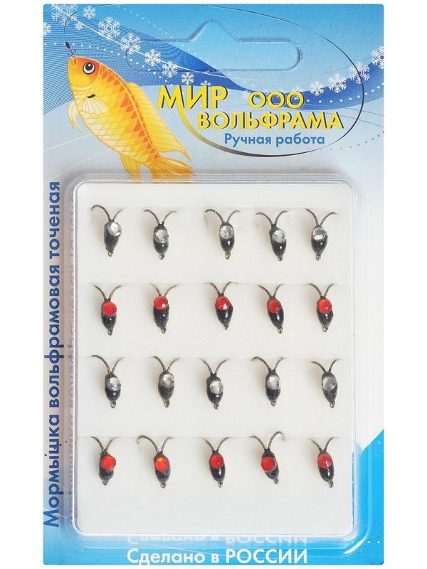 Мормышка «Мир вольфрама», коза с коронкой со стразой, d-3 мм