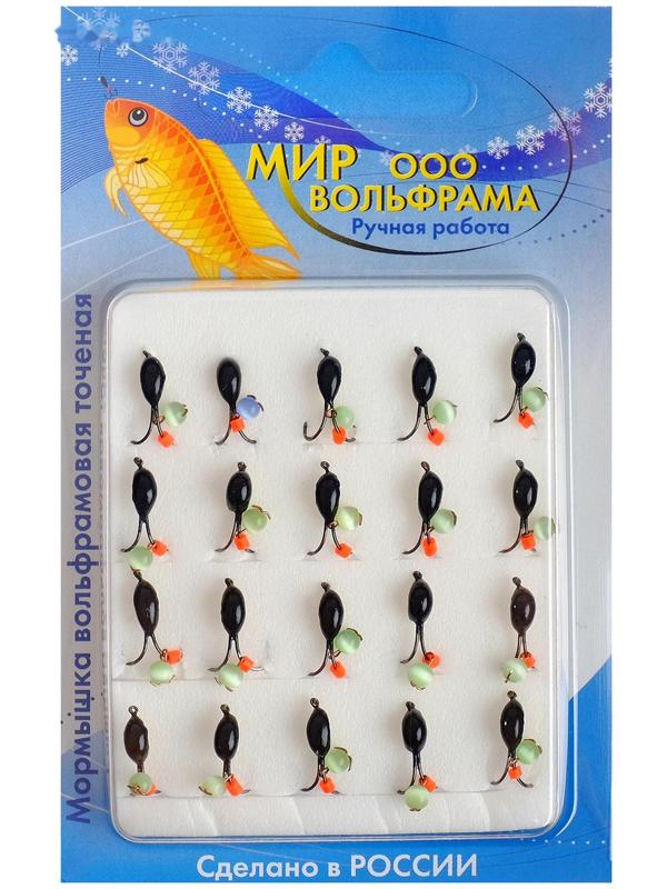 Мормышка «Мир вольфрама», коза с коронкой с кошачьим глазом, d-3 мм