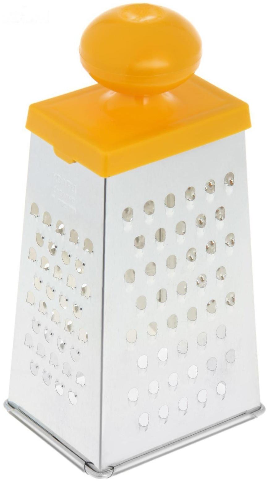 Тёрка «Комфорт», 4 грани, с круглой ручкой, 11×8,5×23 см, цвет МИКС