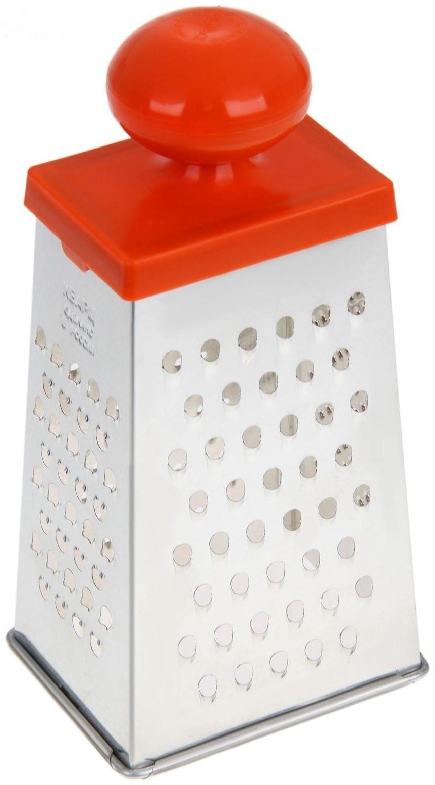 Тёрка «Комфорт», 4 грани, с круглой ручкой, 11×8,5×23 см, цвет МИКС