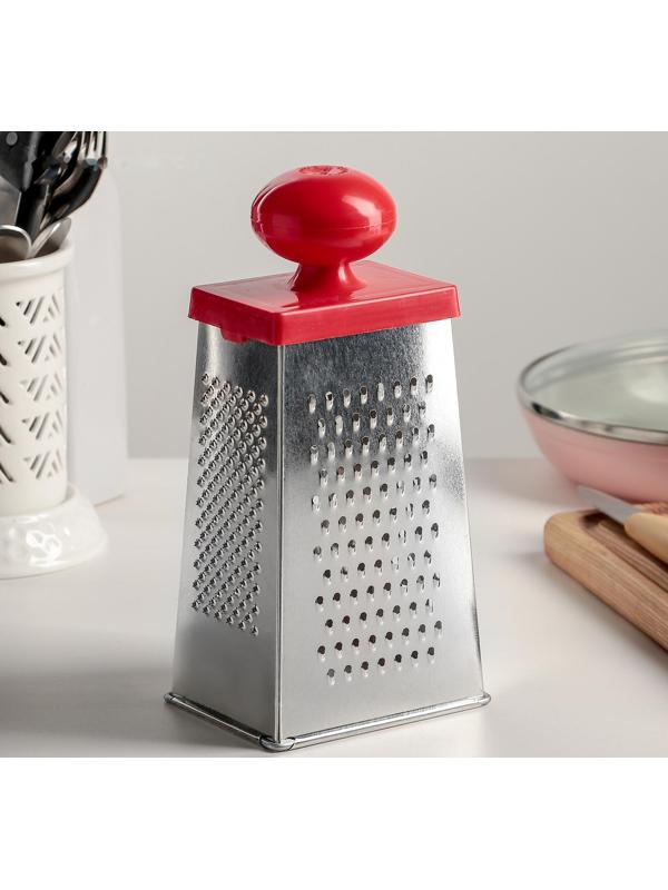 Тёрка «Комфорт», 4 грани, с круглой ручкой, 11×8,5×23 см, цвет МИКС