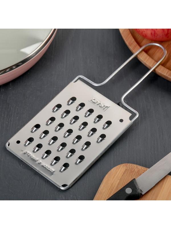 Тёрка плоская с контейнером «Овощная», цвет МИКС