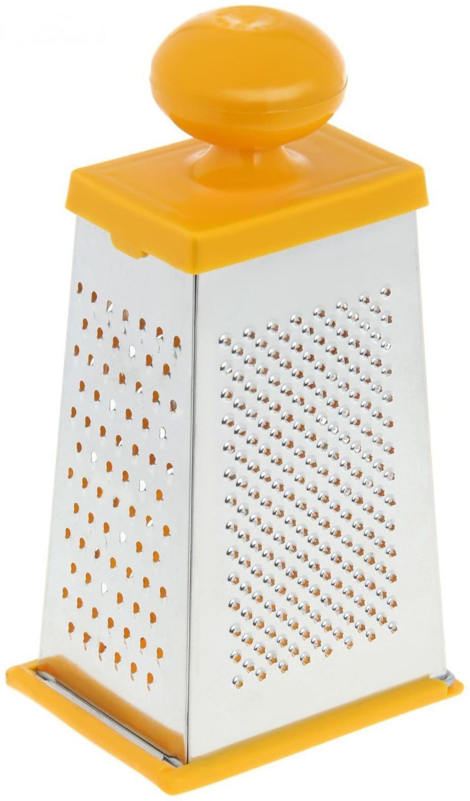 Тёрка «Комфорт», 4 грани,с крышкой-дозатором и круглой ручкой, 11×8,5×23 см, цвет МИКС