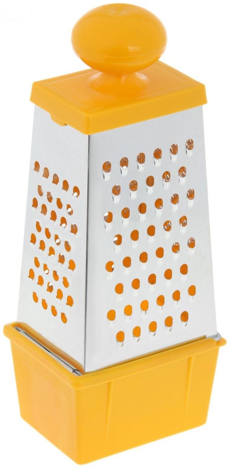 Тёрка «Комфорт», 4 грани с контейнером 450 мл и круглой ручкой, 11×8,5×28 см, цвет МИКС