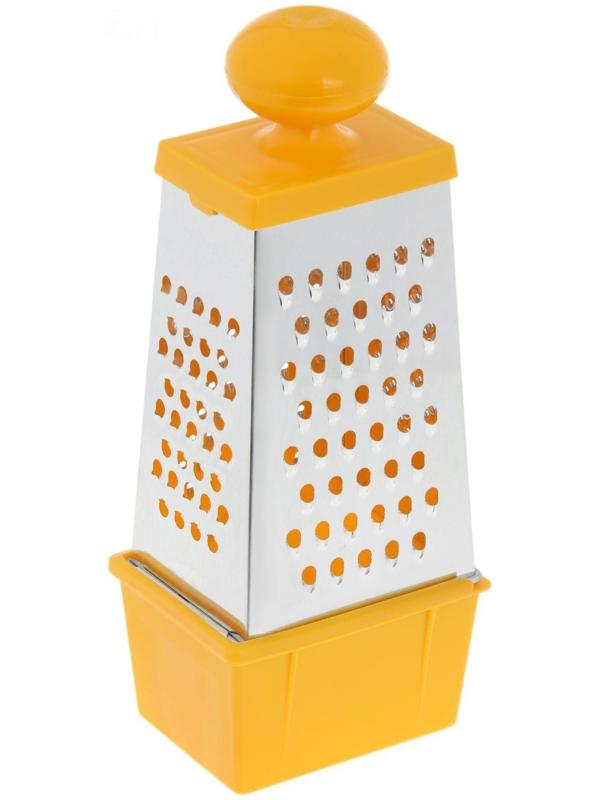 Тёрка «Комфорт», 4 грани с контейнером 450 мл и круглой ручкой, 11×8,5×28 см, цвет МИКС