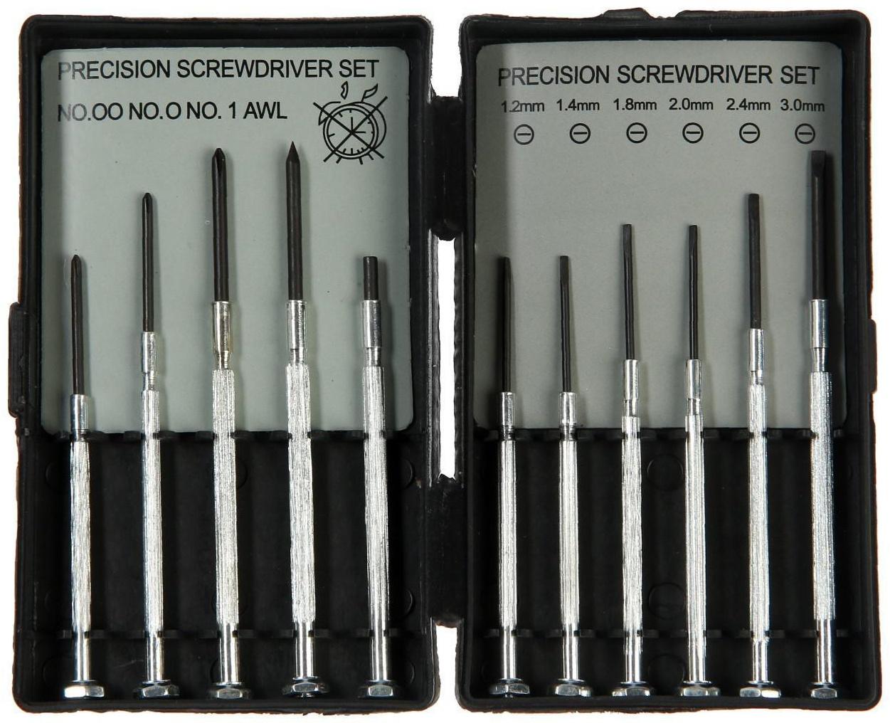 Набор отверток для точных работ ЛОМ, 11 шт.