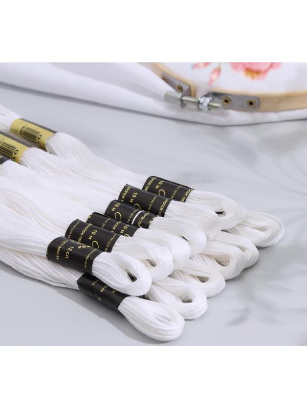 Нитки мулине, 10 ± 1 м, цвет белый №0101